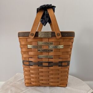 Vintage 1995 Longaberger Collectors Club Membership Basket Double Handle 9.5" TL